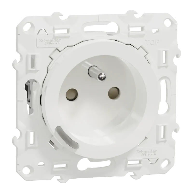 Wiser Odace - Prise 2P+T connectée - 16A  - zigbee - Blanc