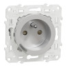 Wiser Odace - Prise 2P+T connectée - 16A  - zigbee - Aluminium