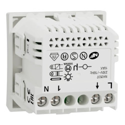 Wiser Unica - bouton poussoir - 10A - zigbee - blanc - méca seul