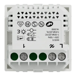 Wiser Unica - variateur poussoir - 2 fils - zigbee - blanc - méca seul