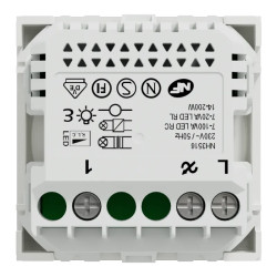 Wiser Unica - variateur rotatif - 2 fils - zigbee - blanc - méca seul