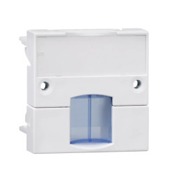 Actassi - support adaptable pour RJ45 S-ONE45x45mm blanc polaire - volet bleu