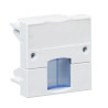 Actassi - support adaptable pour RJ45 S-ONE45x45mm blanc polaire - volet bleu