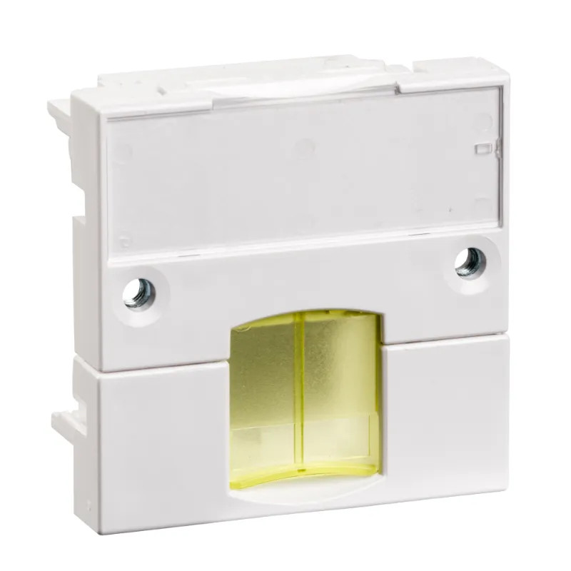 Actassi - support adaptable 45x45mm blanc polaire - volet jaune