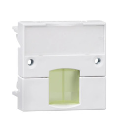 Actassi - support adaptable 45x45mm blanc polaire - volet jaune