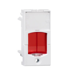 Actassi - support adaptable 22,5x45mm blanc polaire - volet rouge