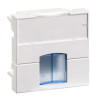 Actassi - support non-adaptable pour RJ45 S-ONE45x45mm blanc polaire -volet bleu