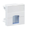 Actassi - support non-adaptable pour RJ45 S-ONE45x45mm blanc polaire -volet bleu