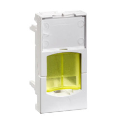 Actassi - support non-adaptable 22,5x45mm blanc polaire - volet jaune