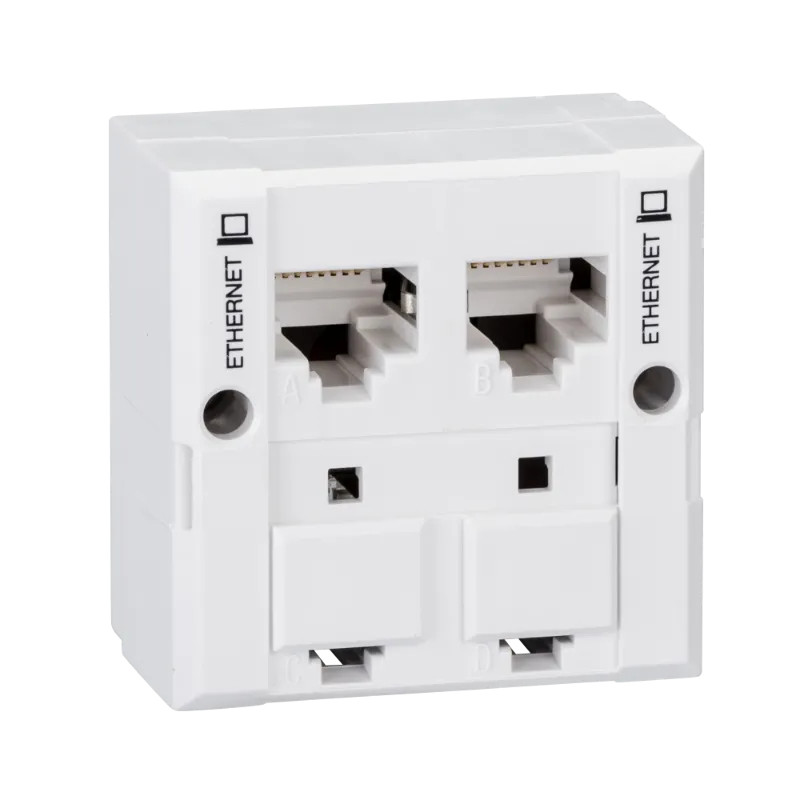 Infraplus-MP - Doubleur 45x45mm 2 ethernet 10/100 BT