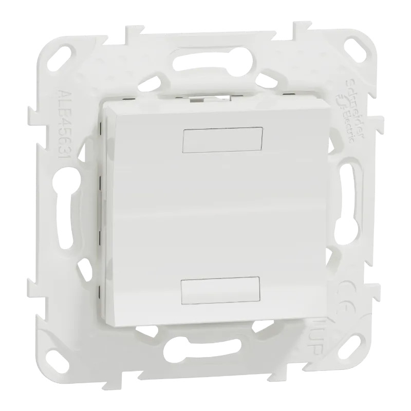 Unica KNX - bouton-poussoir 2 boutons + led - avec support - Blanc