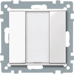 KNX M-Plan - commande multifonction - 2 BP - blanc polaire brillant