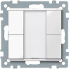 KNX M-Plan - commande multifonction - 4 BP - blanc polaire brillant