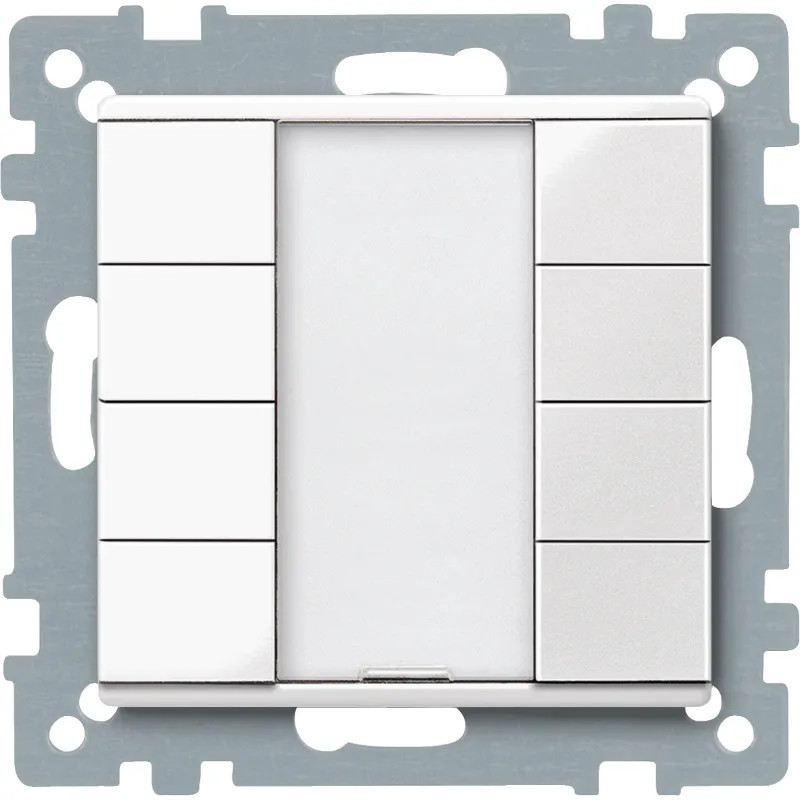 KNX M-Plan - commande multifonction - 8 BP - blanc polaire brillant