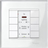 KNX M-Plan - commande multifonction - 8 BP avec récept. IR - blanc po. brill.