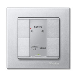 KNX M-Plan - commande multifonction - 4 BP - aluminium