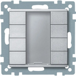 KNX M-Plan - commande multifonction - 8 BP - aluminium