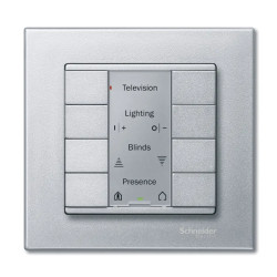 KNX M-Plan - commande multifonction - 8 BP - aluminium