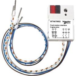 KNX - module d'entrées binaires à encastrer - 2 entrées 2 sorties LED