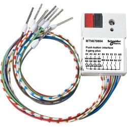 KNX - module d'entrées binaires à encastrer - 4 entrées 4 sorties LED