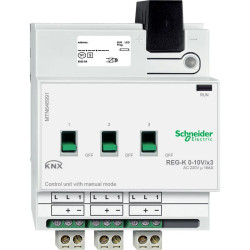 KNX - actionneur pour interfaces 1-10 V - 3 sorties - 16A cos0,6 - 8 pas de 9mm