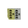 KNX - borne de bus - jaune/blanche - pour câbles rigides Ø0,6…0,8mm - 2x4 bornes