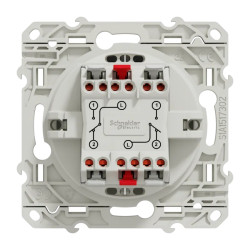 Odace - double va-et-vient - blanc - connexion rapide - griffes montées