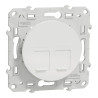 Odace - prise double RJ45 - blanc - sans connecteur (empreinte Infraplus)