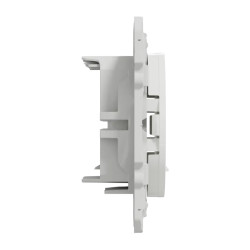 Odace - prise double RJ45 - blanc - sans connecteur (empreinte Infraplus)