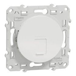 Odace - prise RJ45 cat. 6a STP - grade 3 TV (+multimédia) - blanc