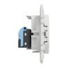 Odace - prise double RJ45 cat.6 UTP - grade 1 à 2 (tél. + inf.) - à vis - blanc