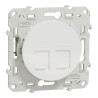 Odace - prise double RJ45 cat.6 STP - grade 2TV min à grade 3TV - blanc