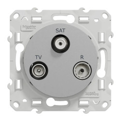 Odace - prise TV/FM/SAT - aluminium - 1 entrée