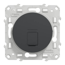 Odace - prise RJ45 - anthracite - sans connecteur (empreinte Infraplus)