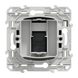 Odace - prise RJ45 - anthracite - sans connecteur (empreinte Infraplus)