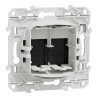 Odace - prise double RJ45 - anthracite - sans connecteur (empreinte Infraplus)