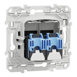 Odace - prise double RJ45 cat.6 UTP - grade 1 à 2 (tél. + inf.) - à vis - anth