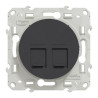 Odace - prise double RJ45 cat.6 STP - grade 2TV min à grade 3TV - anthracite