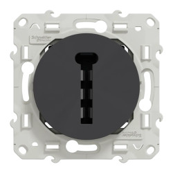 Odace - conjoncteur en T - anthracite - 8 contacts