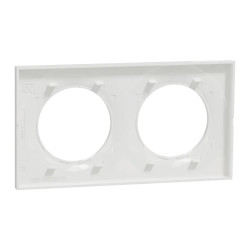 Odace Styl -  plaque 2 postes horizontaux ou verticaux entraxe 71mm blanc