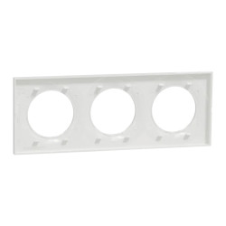 Odace Styl -  plaque 3 postes horizontaux ou verticaux entraxe 71mm blanc