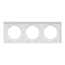 Odace Styl -  plaque 3 postes horizontaux ou verticaux entraxe 71mm blanc