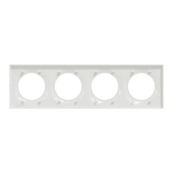 Odace Styl -  plaque 4 postes horizontaux ou verticaux entraxe 71mm blanc