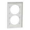 Odace Styl -  plaque 2 postes verticaux entraxe 57mm blanc