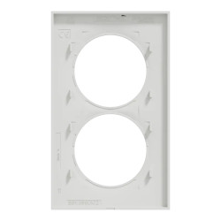 Odace Styl -  plaque 2 postes verticaux entraxe 57mm blanc