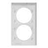 Odace Styl -  plaque 2 postes verticaux entraxe 57mm blanc