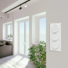 Odace Styl -  plaque 3 postes verticaux entraxe 57mm blanc