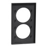 Odace Styl -  plaque 2 postes verticaux entraxe 57mm anthracite