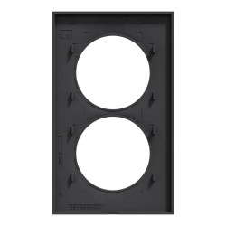 Odace Styl -  plaque 2 postes verticaux entraxe 57mm anthracite