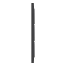 Odace Styl -  plaque 3 postes verticaux entraxe 57mm anthracite